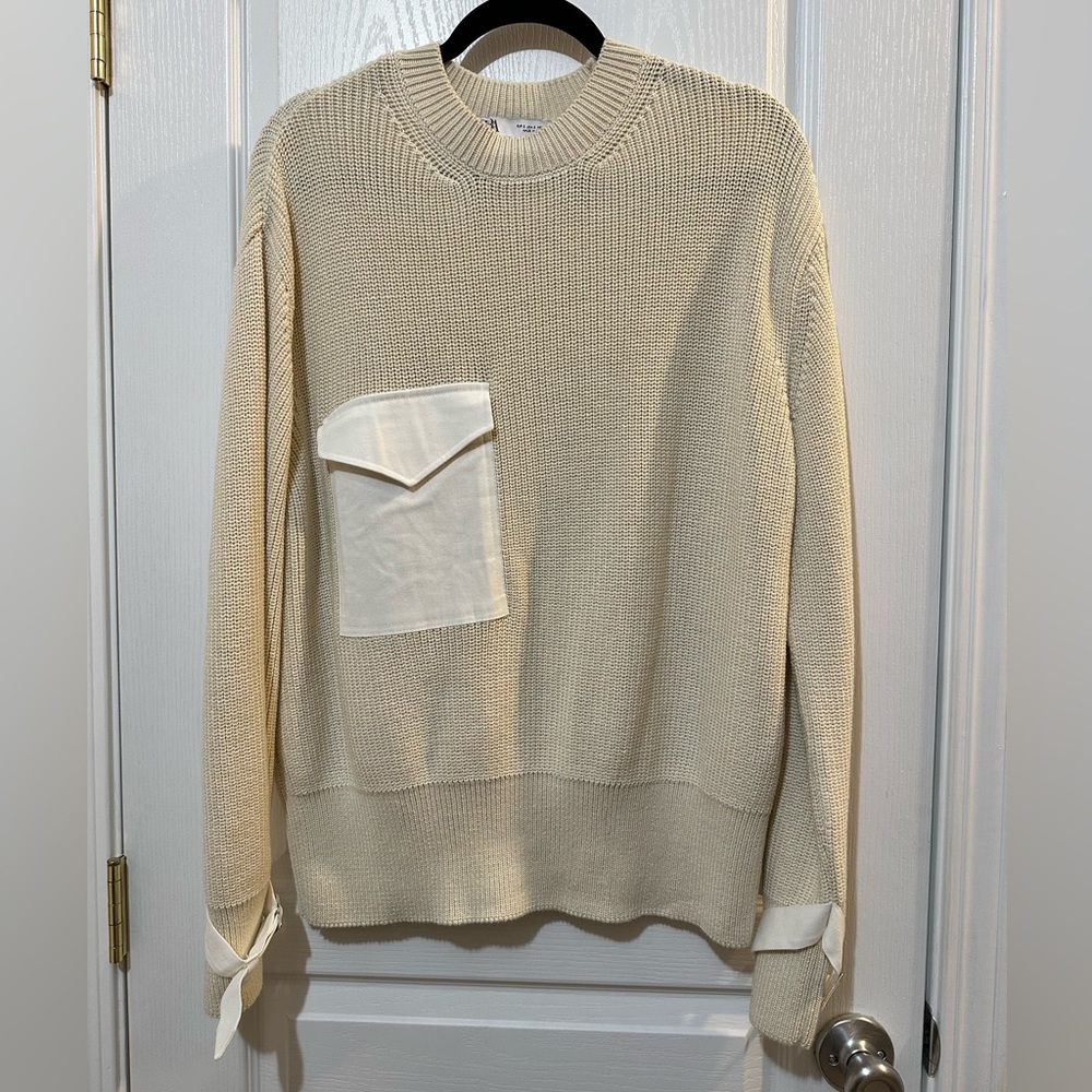 NWT ZARA OVERSIZED KNIT SWEATER WITH POCKET Size: SMALL